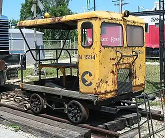 A former Chessie System vehicle at the Linden Railroad Museum, Linden, Indiana