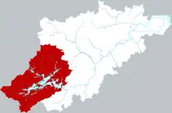 Location of Chun'an County within Hangzhou