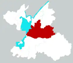 Location of Yueyang County within Yueyang