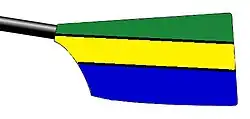 Image showing the rowing club's blade colours