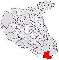 Location in Vrancea County