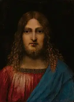 Milanese follower of Leonardo da Vinci, Bust of Christ (c. 1511–1513) private collection (Sotheby's Old Masters Evening Sale 5 December 2018).[n 22]