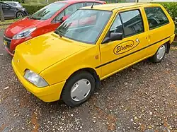 Citroën AX Electrique 2-door cargo variant (formerly used by the Luxembourg postal service)