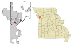 Location of Randolph, Missouri
