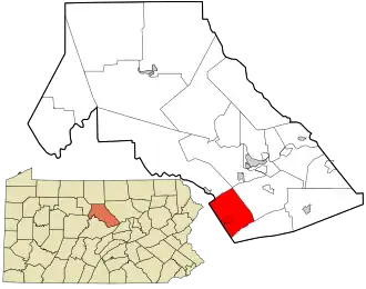 Location in Clinton County and the state of Pennsylvania.