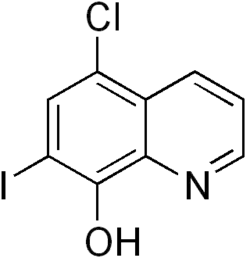 Skeletal formula of clioquinol