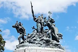 A photograph of the statue of National Monument of Costa Rica