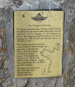 Commemorative plaque