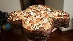 Italian Easter bread, the Colomba di Pasqua. It is the Easter counterpart of the two well-known Italian Christmas desserts, panettone and pandoro
