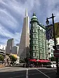Columbus Tower with Transamerica Pyramid in background