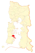 Location of Queilén commune in Los Lagos Region