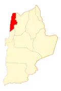 Map of Tocopilla commune in Antofagasta Region