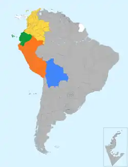 Member states of the Andean Community trade bloc.
