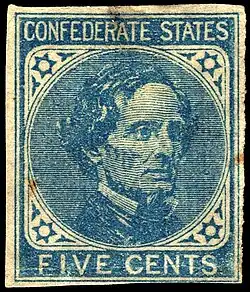 Confederate States of America postage stamp, 1862