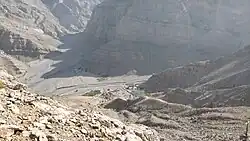 Confluence area of Wadi Litibah and Wadi Barut (UAE), next to the Wadi Ghalilah Dam
