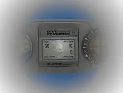 The central area shows an LCD display clearly, but it becomes increasingly grayed out away from the centre