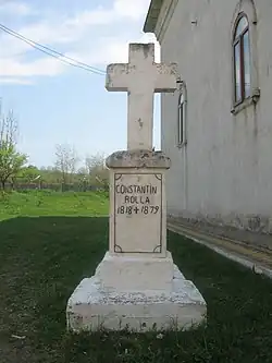 Grave of Constantin Rolla [ro] in the church's courtyard