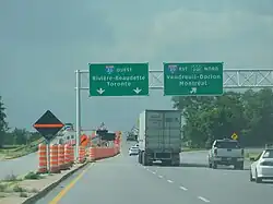 Interchange with Autoroute 20.