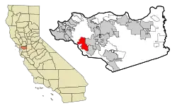 Location in Contra Costa County and the state of California