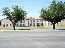 Original 1939 Coolidge High School, now the office for Coolidge Unified School District