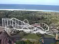 An overview of the Sea Viper's layout. This picture was taken when the ride was the Corkscrew.
