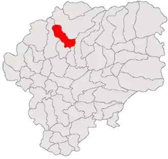 Location in Bistrița-Năsăud County