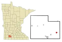 Location of Mountain Lake, Minnesota