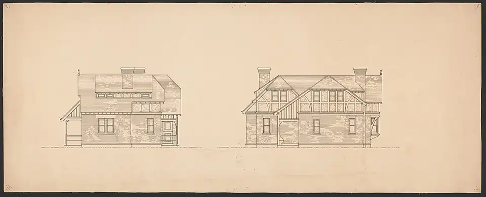 Architectural drawing, 1889
