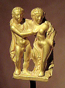 Statue of a Hellenistic couple, Sirkap.