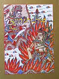 Kama being burnt by Shiva. From the cover of a book released by the Balinese Education Council.