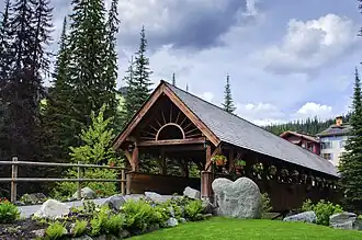 Covered bridge in Sun Peaks