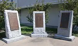 War memorials for soldiers from Alleghany County who died in World War I, World War II, the Korean War and the Vietnam War