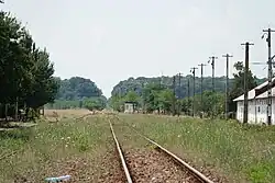 Crângu lui Bot train station in Strejnicu