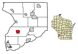 Location of Eastman in Crawford County, Wisconsin.