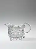 Cream pitcher, pressed glass, 1827–35