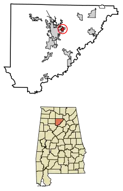 Location of East Point in Cullman County, Alabama.