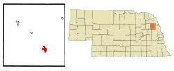 Location of West Point, Nebraska