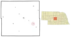 Location of Ansley, Nebraska