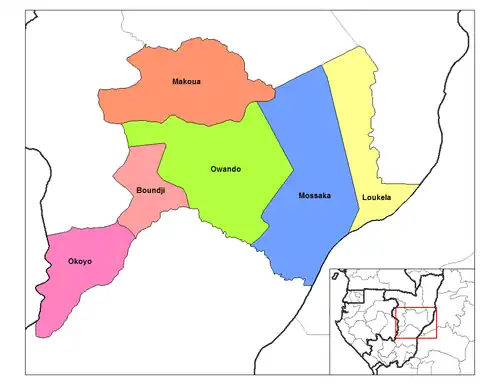 Mossaka District as it existed in Cuvette Department prior to 2024