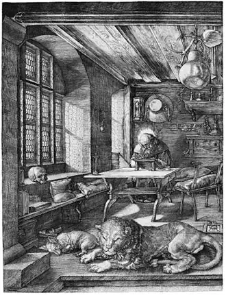 Albrecht Dürer, St. Jerome in His Study (1514). Dürer was a German painter and printmaker.