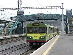 DART train entering Bray station