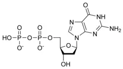 Skeletal formula of deoxyguanosine diphosphate