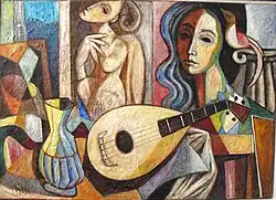 The Mandoline (1974), 29.5 x 41.5in, Private Collection - Notable