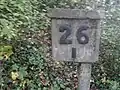 DN&SR milepost near Hockley Railway Viaduct