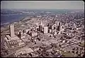 Downtown Buffalo in 1973, shortly after the skyscraper (on the left) was completed