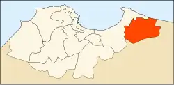 Map of Algiers Province highlighting Rouïba District