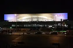 Dalian North railway station at night