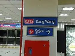 Dang Wangi LRT - Platformboard