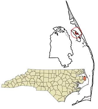 Location in Dare County, North Carolina