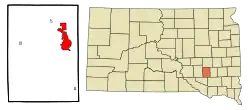 Location in Davison County and South Dakota